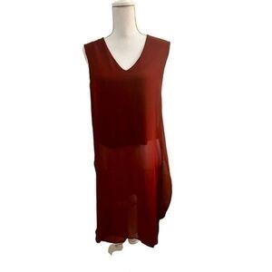 Zara Chiffon Long-line Tank Size M